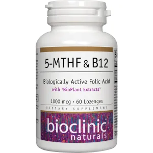 5-MTHF & B12 60 lozenges By Bioclinic Naturals