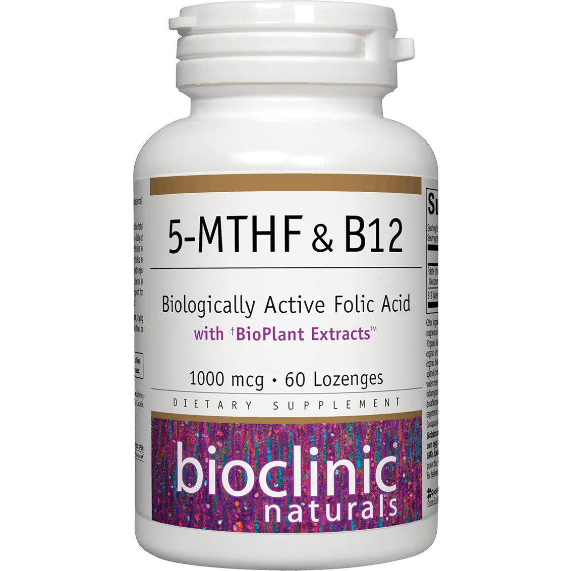 5-MTHF & B12 60 lozenges By Bioclinic Naturals