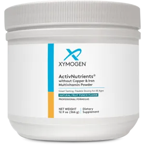 ActivNutrients without Copper & Iron Multivitamin Powder Fruit Punch 60 Servings by Xymogen