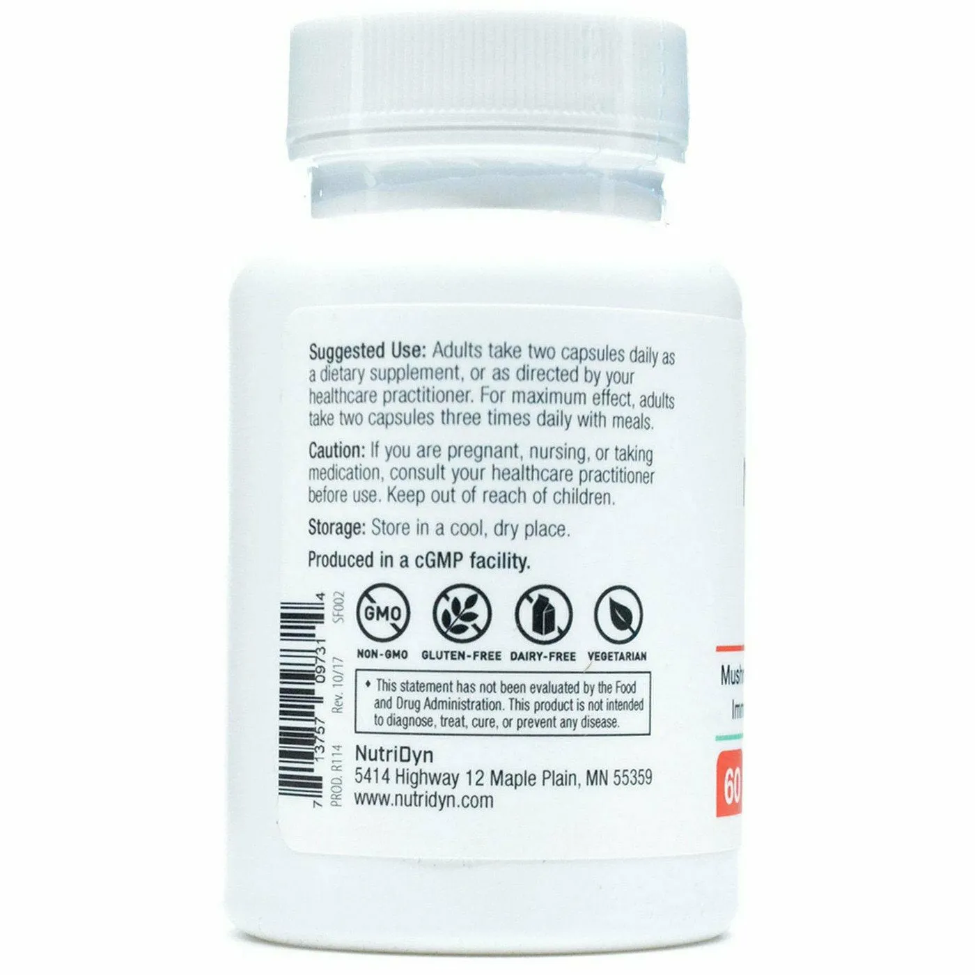 AHCC Mushroom Root Extract 1000mg 60 caps by Nutri-Dyn
