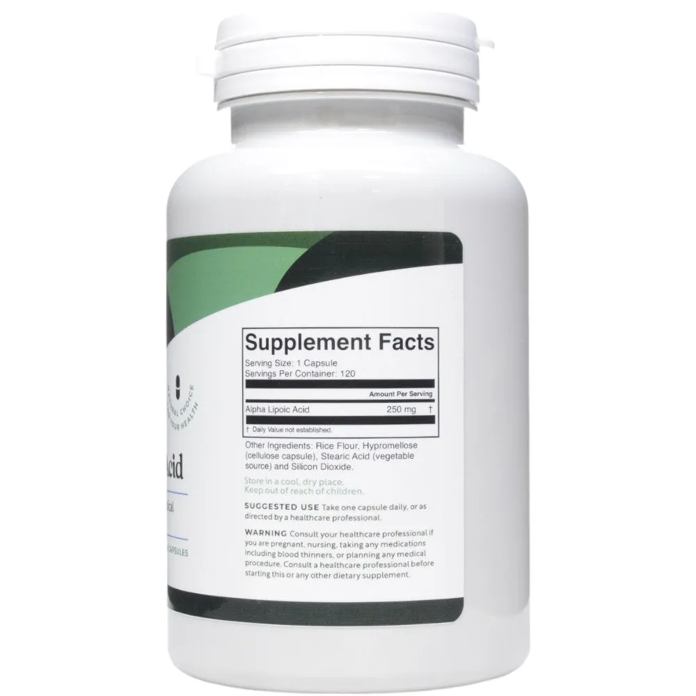 Alpha Lipoic Acid 250 mg 120 caps by BioActive Nutrients