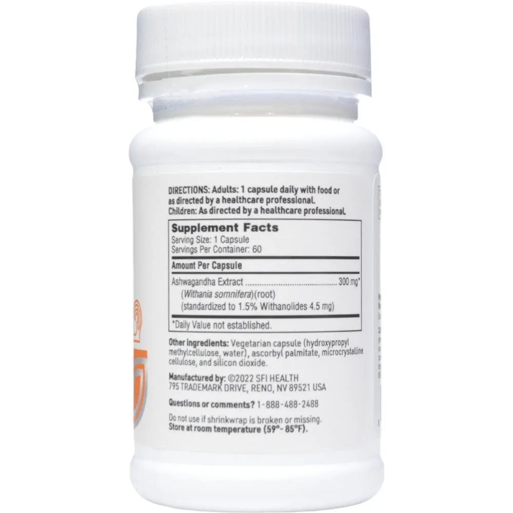Ashwagandha Extract 60 VCaps by Klaire Labs/SFI Health
