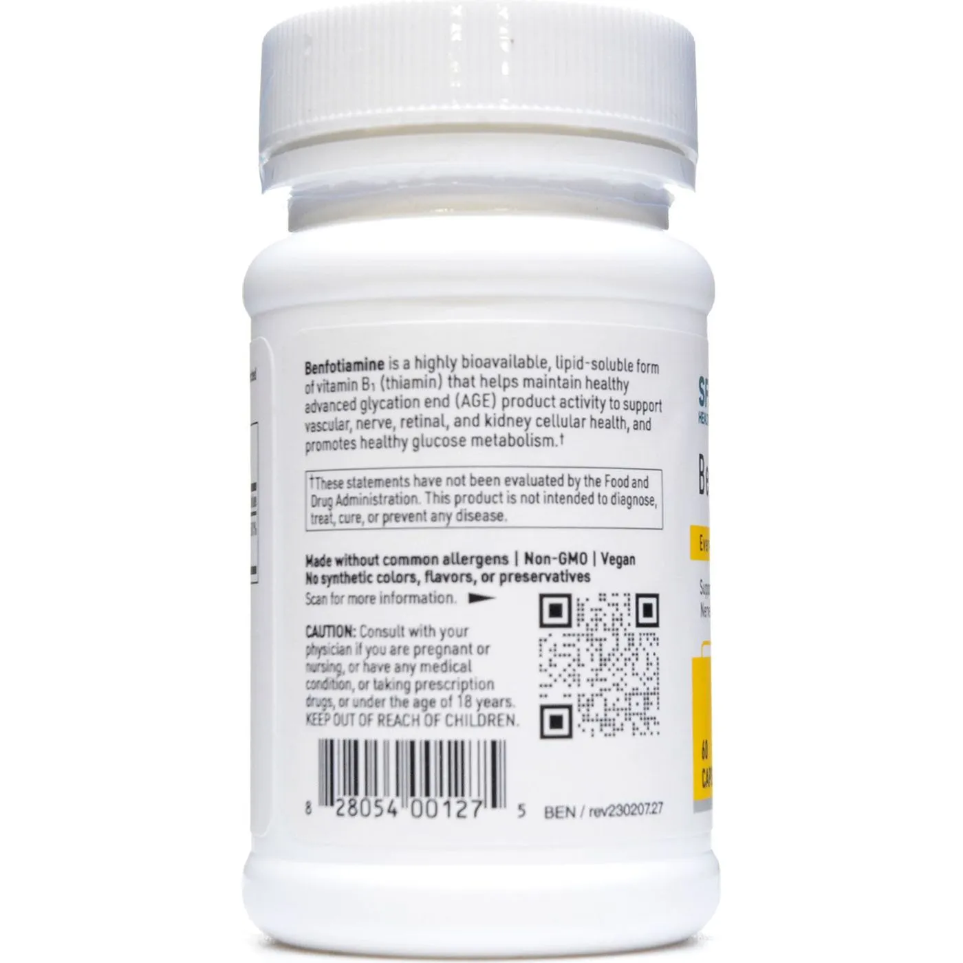 Benfotiamine 60 Caps by Klaire Labs/SFI Health