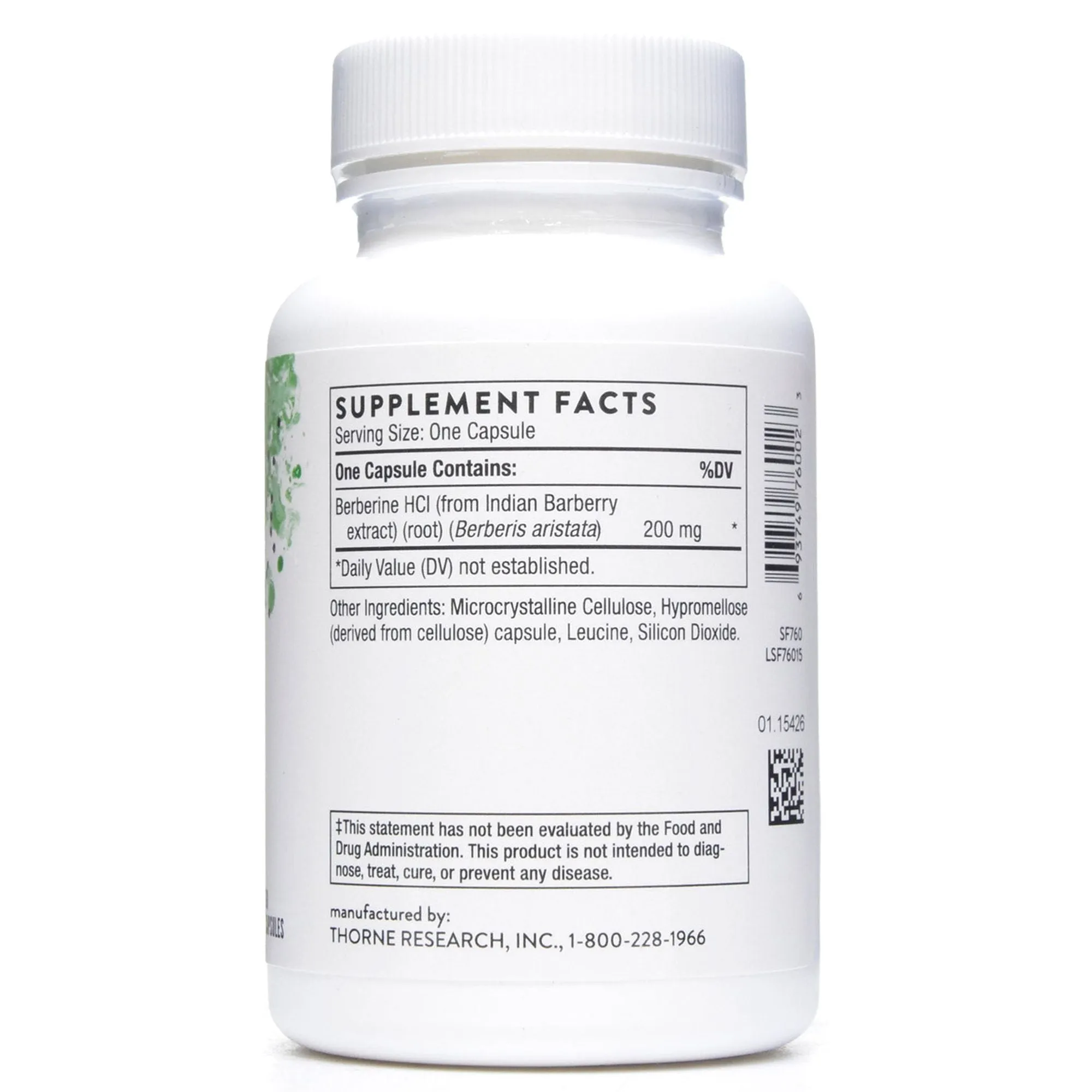 Berberine 200 mg 60 Vegetarian Capsules by Thorne Research