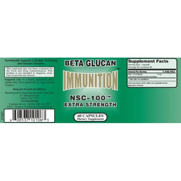 Beta Glucan Immunition NSC-100 60 capsules by NSC