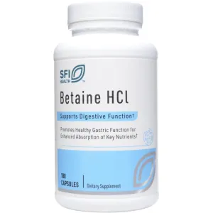 Betaine HCL 100 caps By Klaire Labs/SFI Health