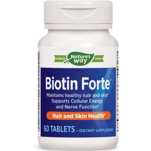 Biotin Forte without Zinc 5 mg 60 tabs by Nature's Way