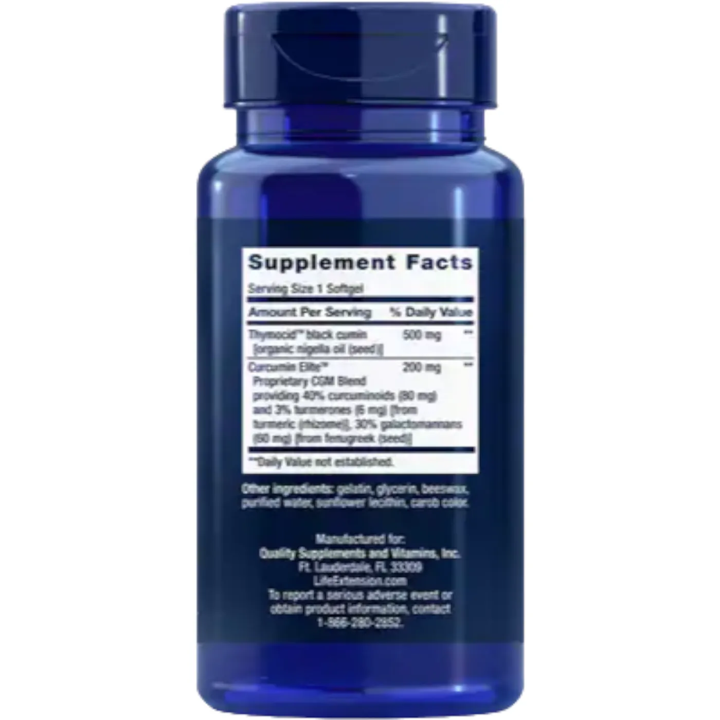 Black Cumin Seed Oil and Curcumin Elite 60 softgels by Life Extension