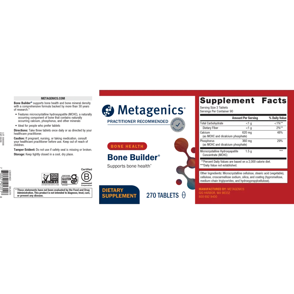Bone Builder 270 Tablets by Metagenics