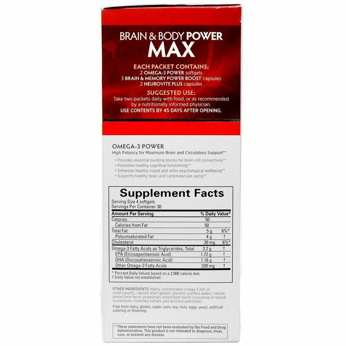 Brain & Body: Power Max 60 packets by BrainMD