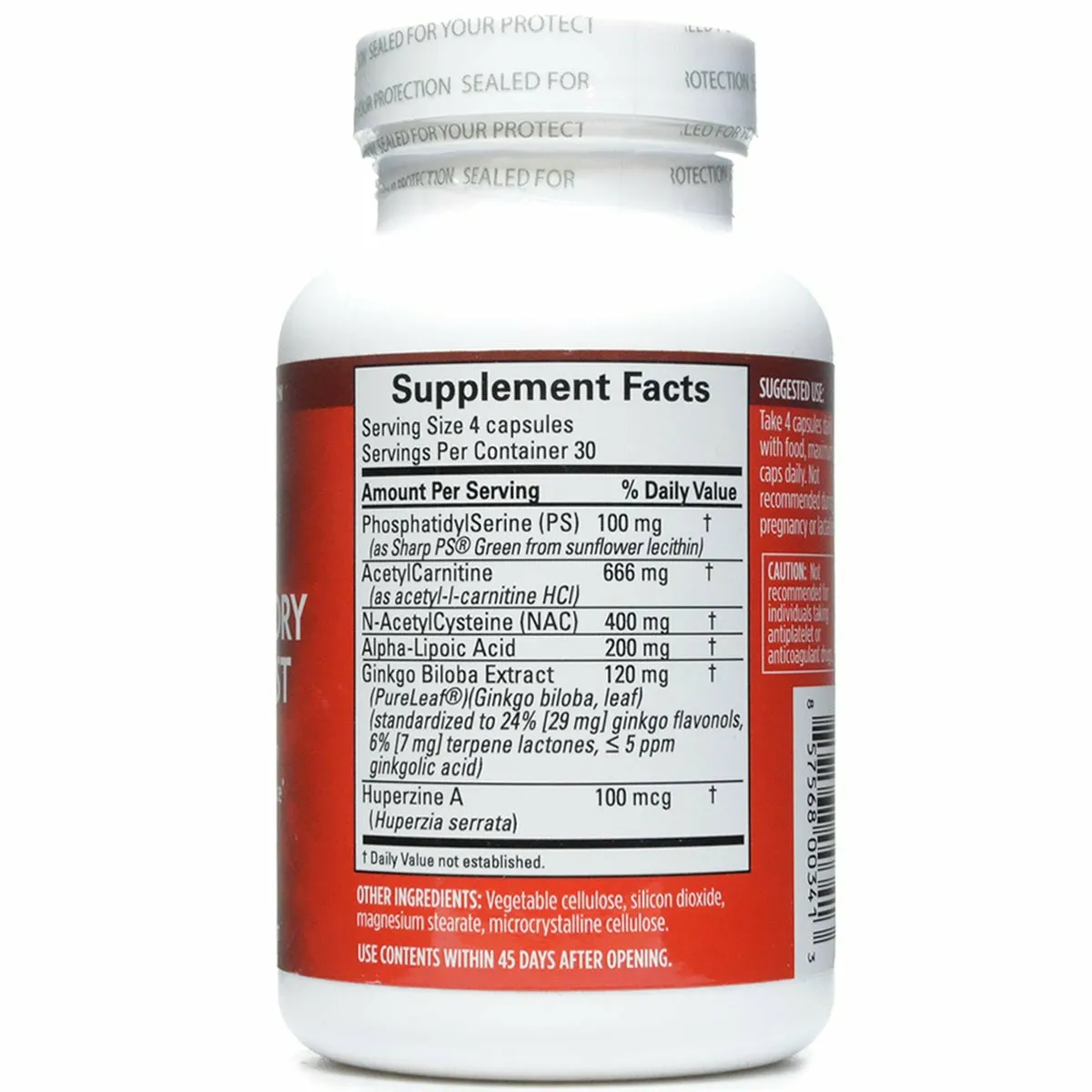 Brain & Memory Power Boost 120 caps by BrainMD