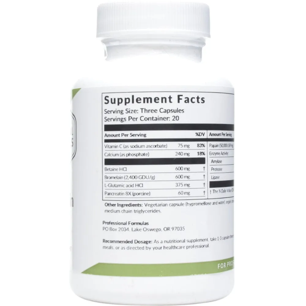 Bromelain Papain 60 caps by Professional Formulas