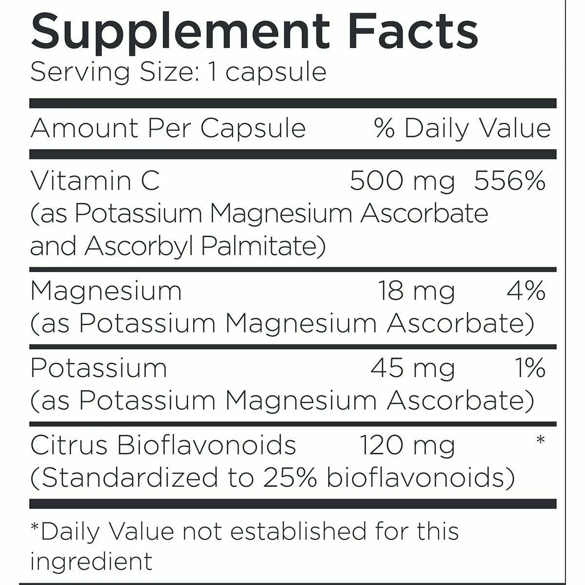 Buffered Vitamin C 500 mg 100 caps by Metabolic Maintenance