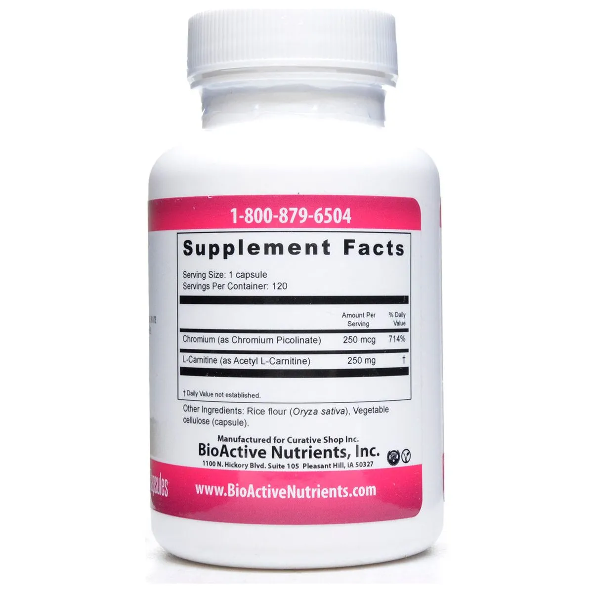 C2 Chromium Picolinate & L-Carnitine 120 veg caps by BioActive Nutrients