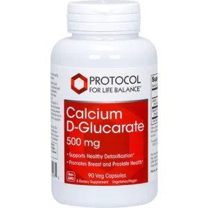 Calcium D-Glucarate 500 mg 90 vcaps by Protocol For Life Balance