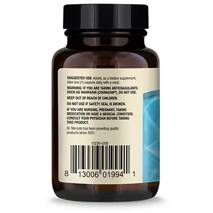 Calcium with Vitamins D3 & K2 30 caps by Dr. Mercola