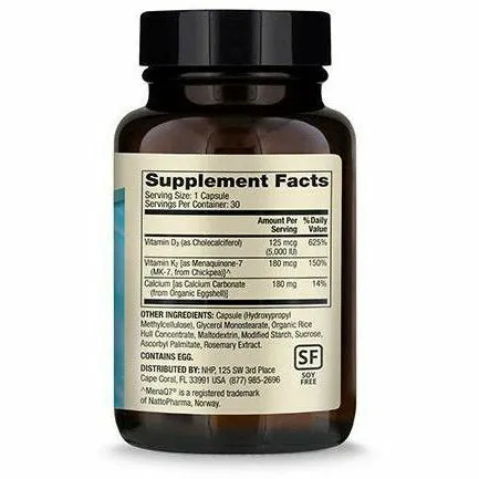 Calcium with Vitamins D3 & K2 30 caps by Dr. Mercola