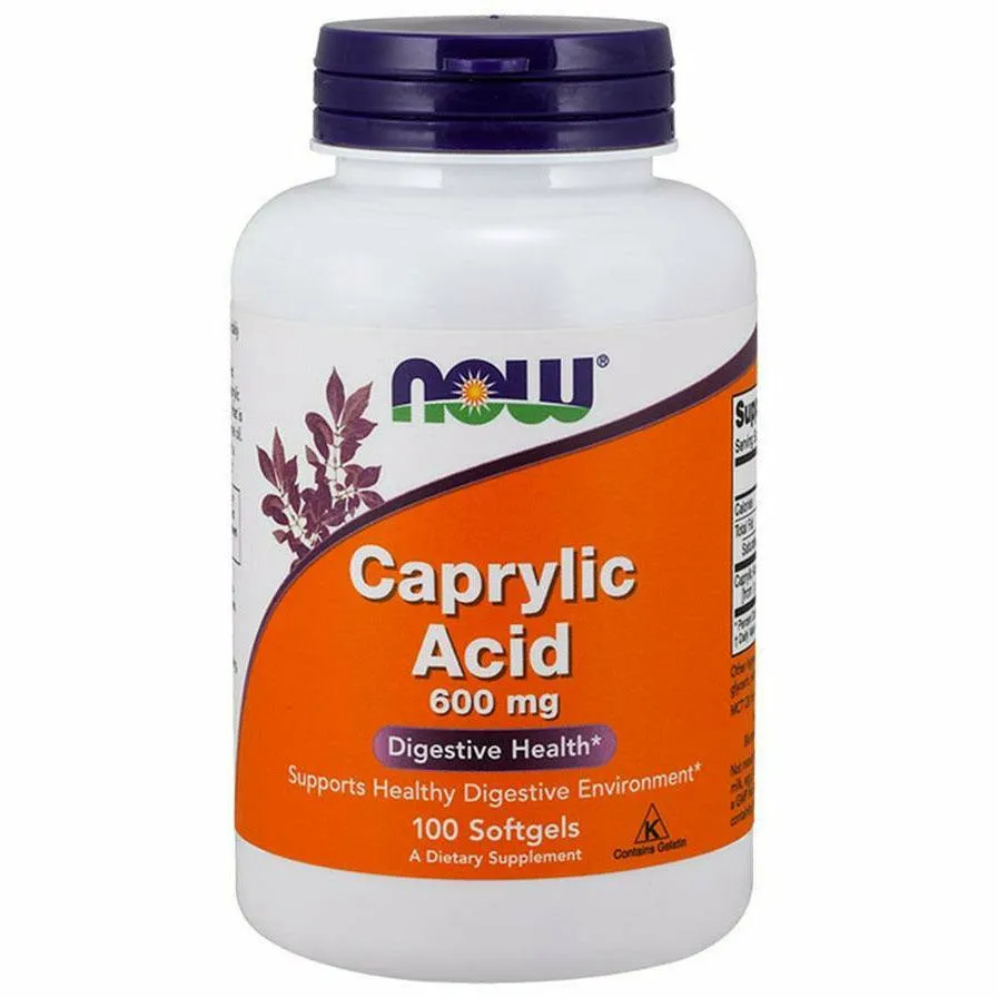 Caprylic Acid 600 mg 100 gels by NOW