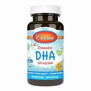 Carlson Kid's Chewable DHA Orange 60 softgels by Carlson Labs