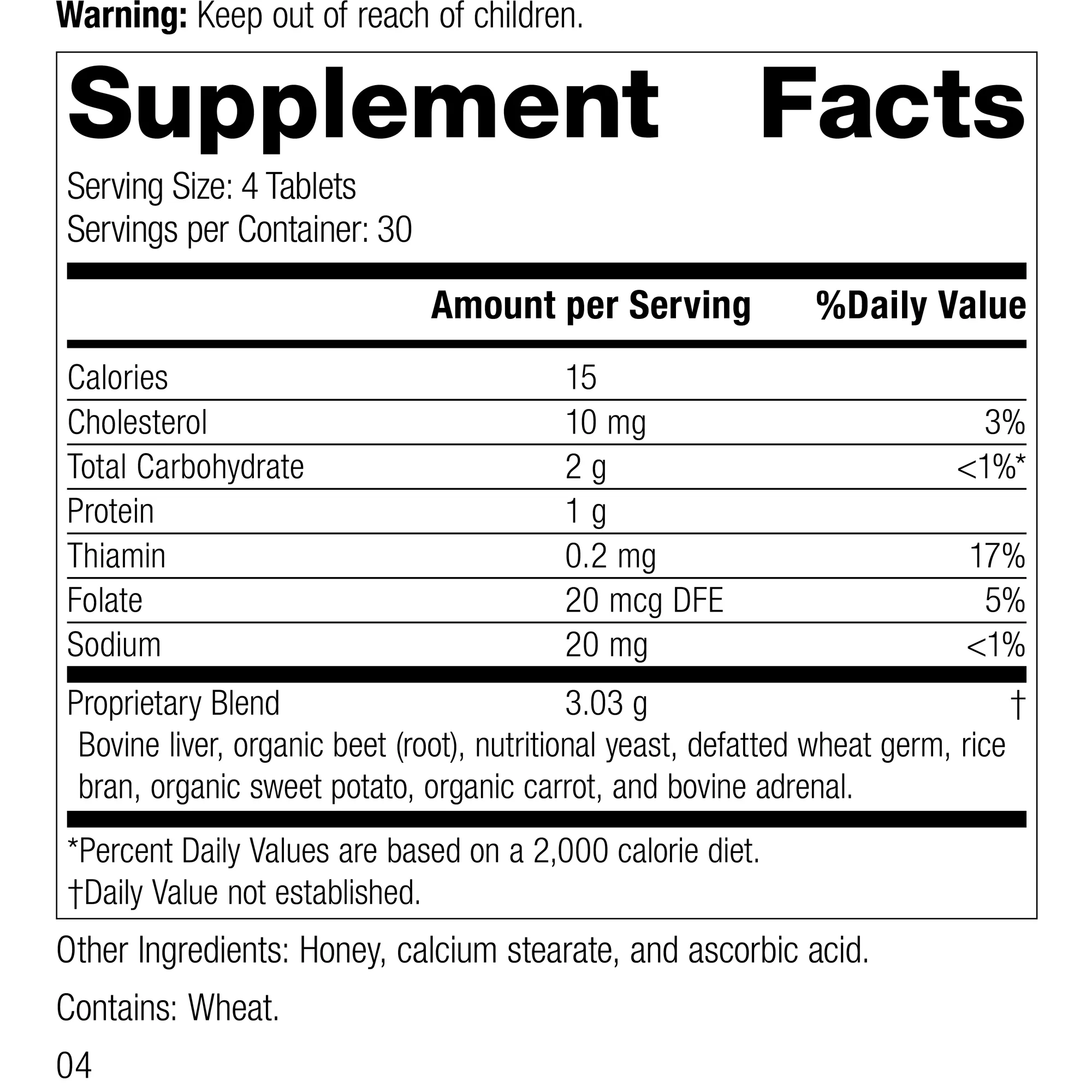 Cataplex B-Core. 120 Tablets