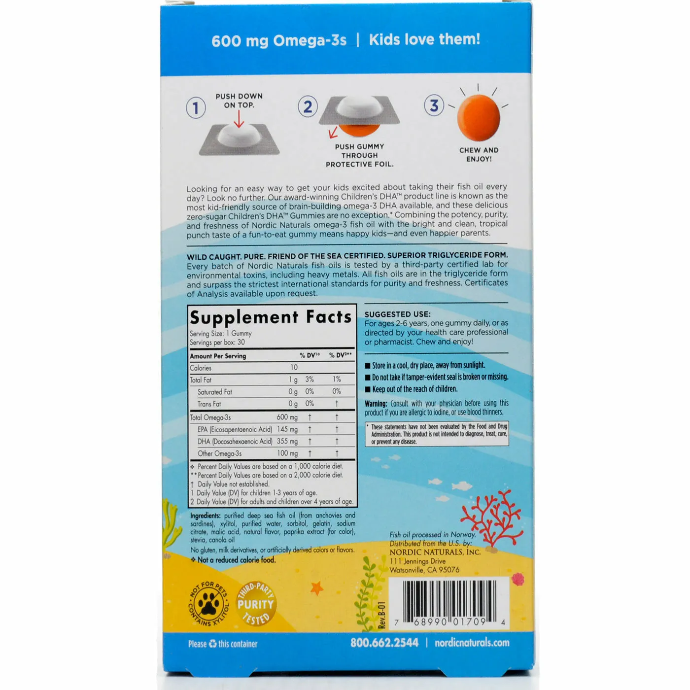 Childrens DHA 30 Gummies By Nordic Naturals