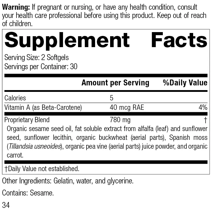 Chlorophyll Complex. 60 Softgels