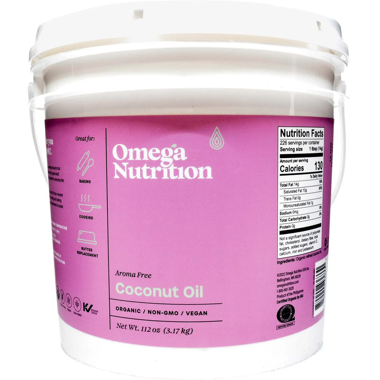 Coconut Oil 112 oz by Omega Nutrition