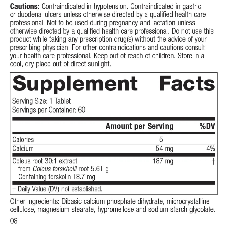 Coleus Forte. 60 Tablets