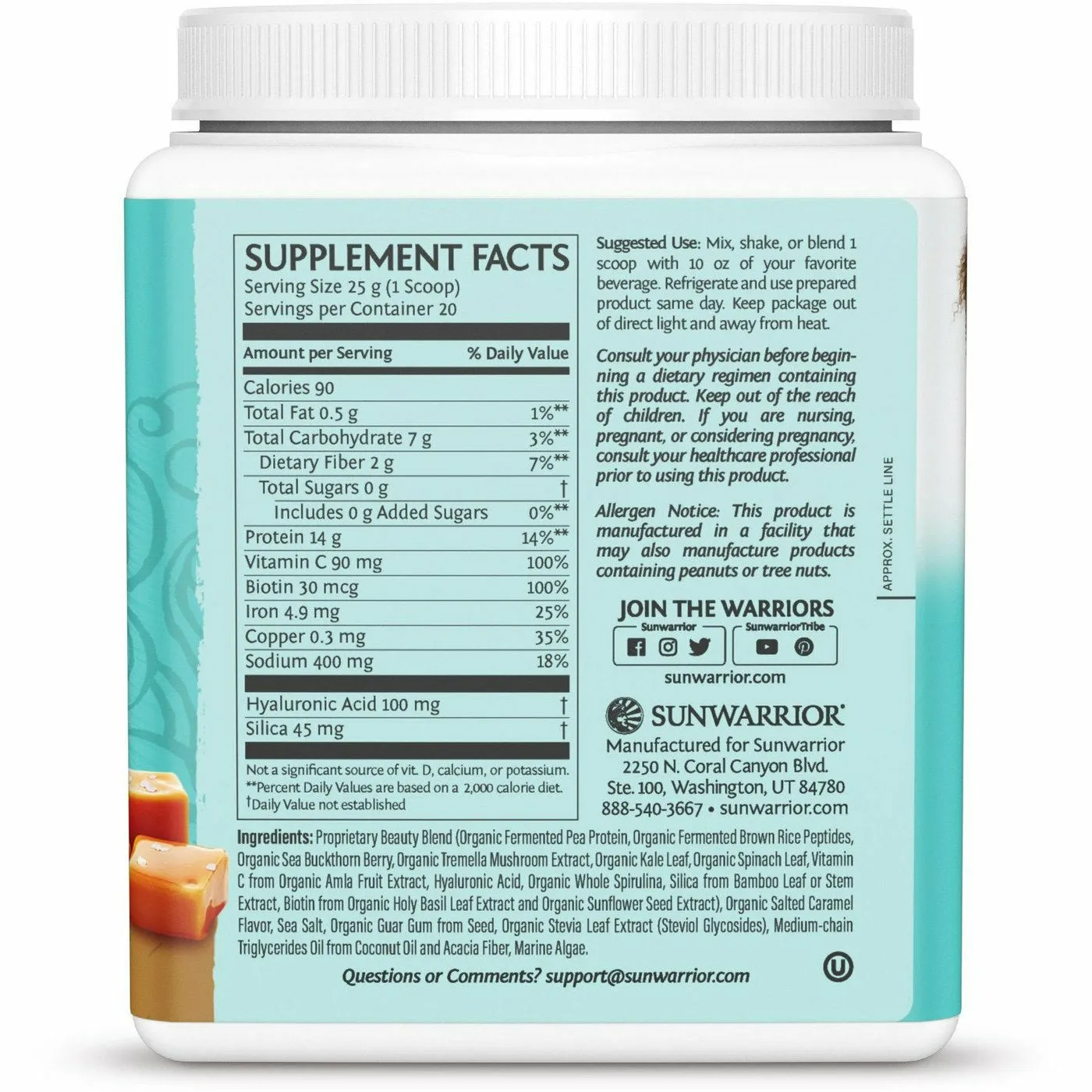 Collagen Plant Based 20 servings By Sunwarrior