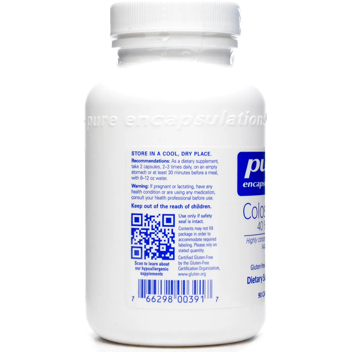 Colostrum 40% IgG 450 mg by Pure Encapsulations