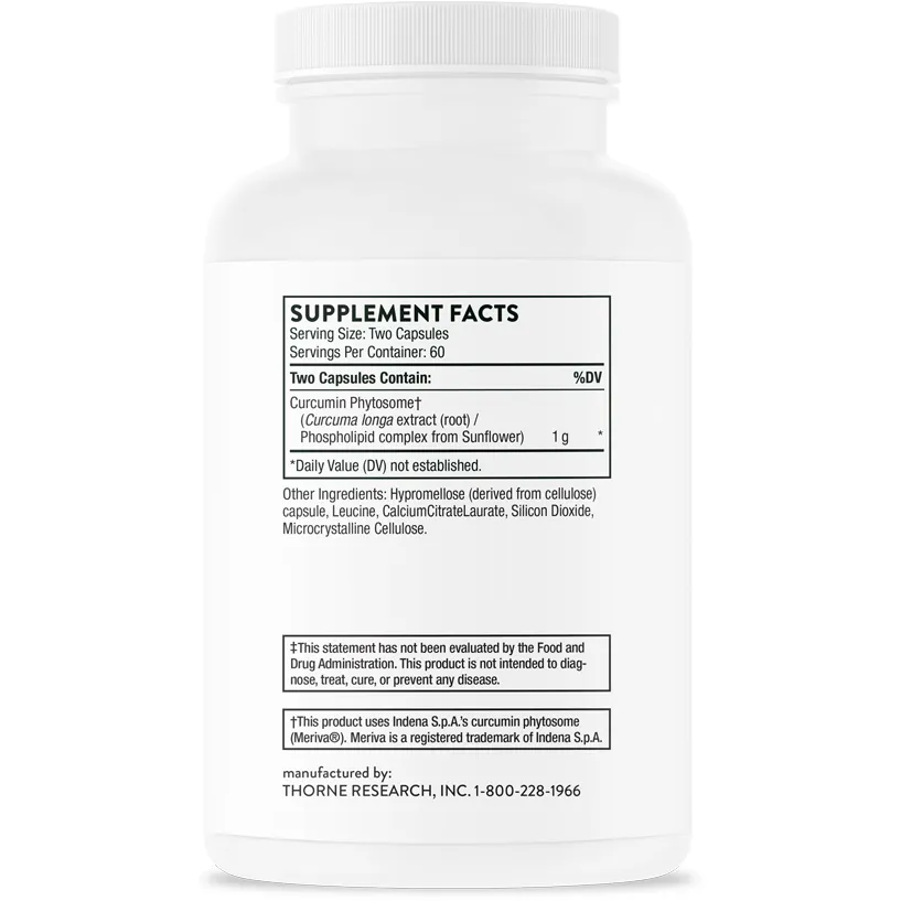 Curcumin Phytosome NSF 120 caps by Thorne Research