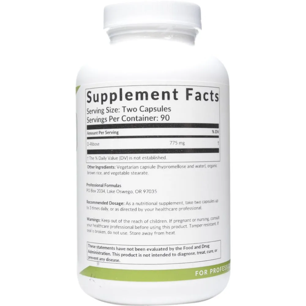 D-Ribose 180 caps by Professional Formulas