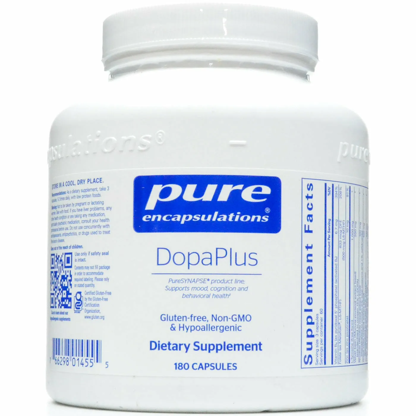 DopaPlus 180 caps by Pure Encapsulations