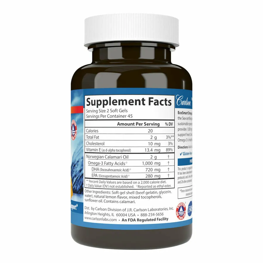 EcoSmart Omega-3 90 30 softgels by Carlson Labs