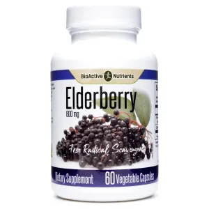 Elderberry 600 mg 60 veg caps by BioActive Nutrients