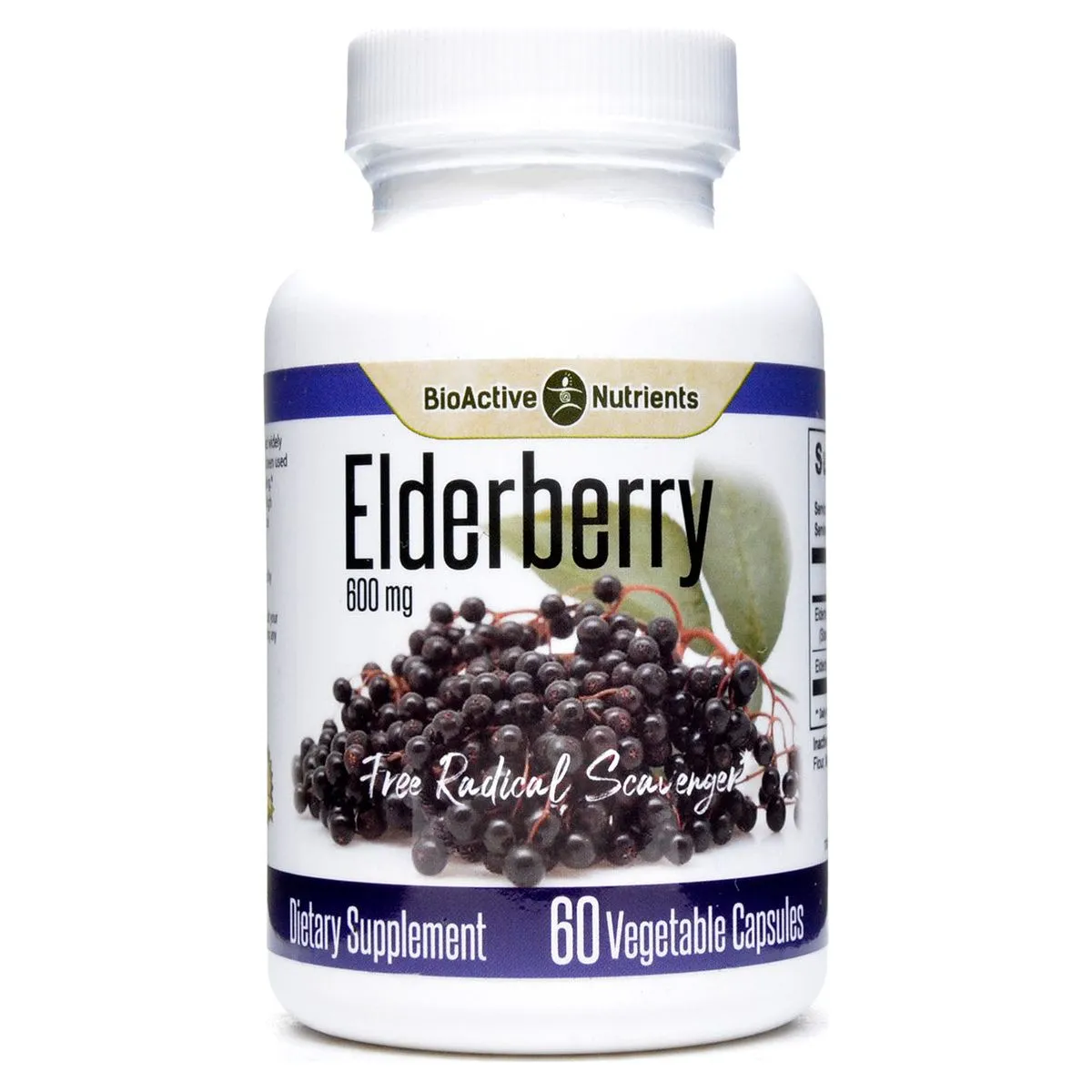 Elderberry 600 mg 60 veg caps by BioActive Nutrients