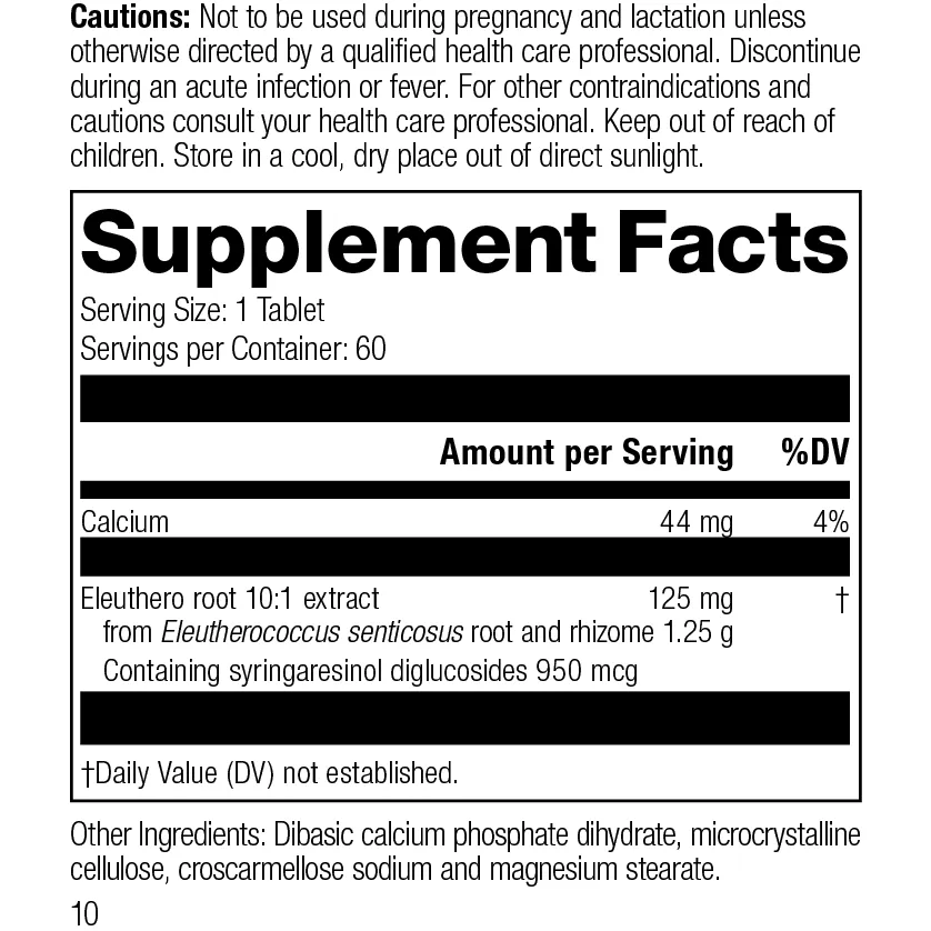 Eleuthero. 60 Tablets