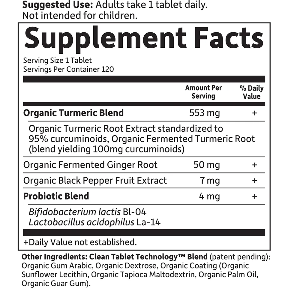 Extra Strength Turmeric Org. 120 vtabs by Garden Of Life