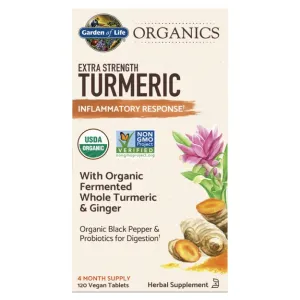Extra Strength Turmeric Org. 120 vtabs by Garden Of Life