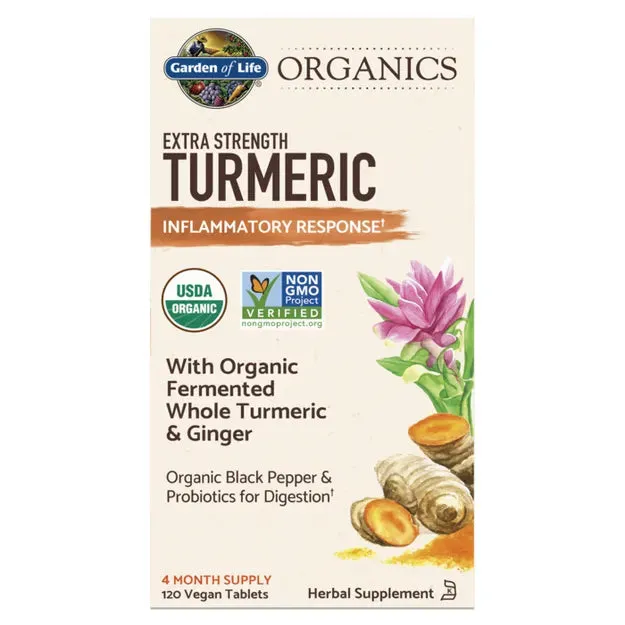 Extra Strength Turmeric Org. 120 vtabs by Garden Of Life