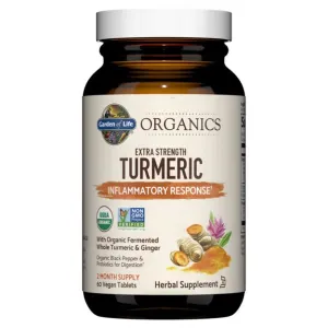 Extra Strength Turmeric Organic 60 vtabs By Garden Of Life