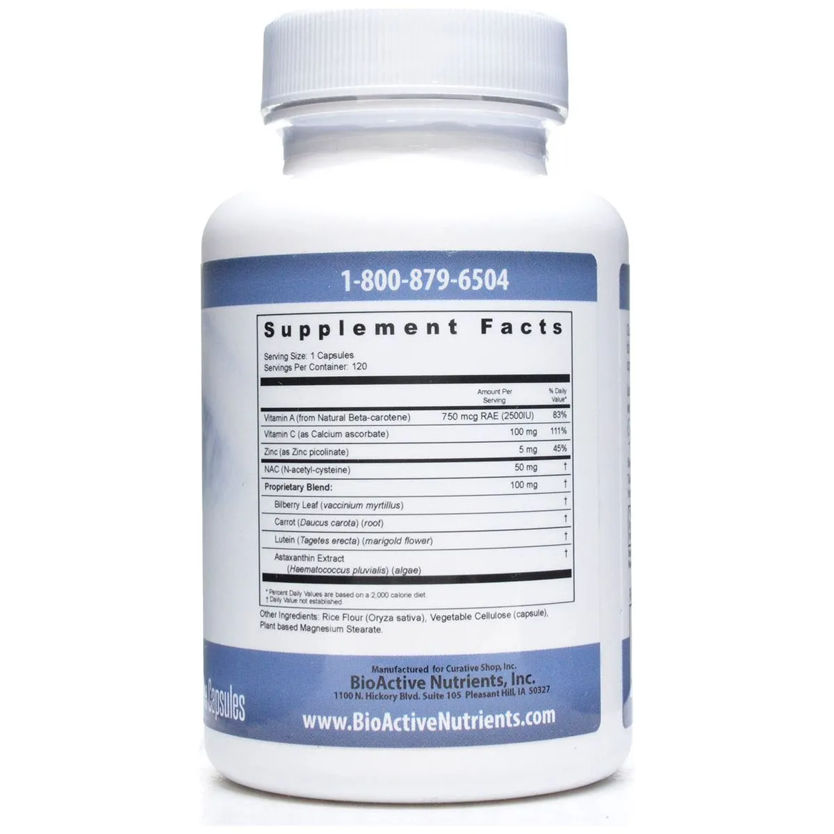 Eye Support 120 veg caps by BioActive Nutrients