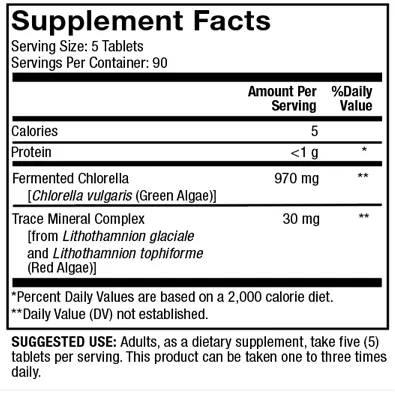 Fermented Chlorella 450 tabs by Dr. Mercola