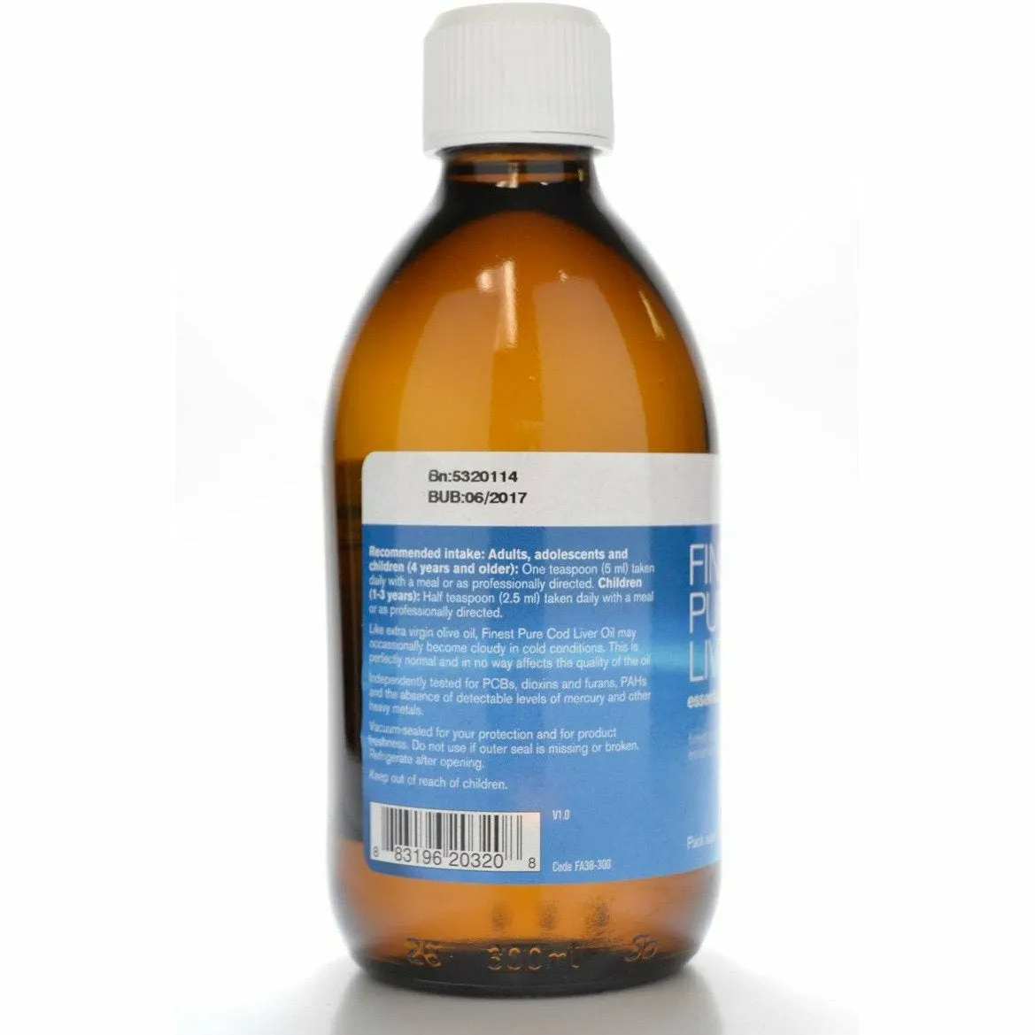 Finest Pure Cod Liver Oil 10.1 fl oz by Pharmax