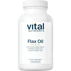 Flax Oil Caps 1000 mg 100 gels by Vital Nutrients