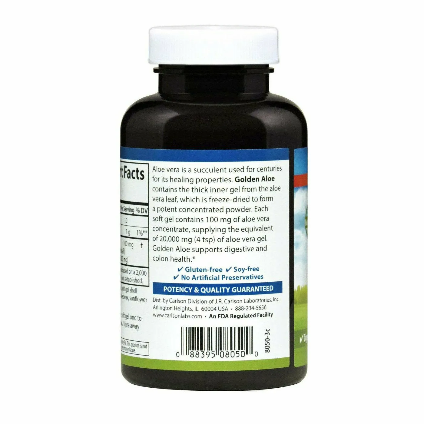 Golden Aloe 60 gels by Carlson Labs