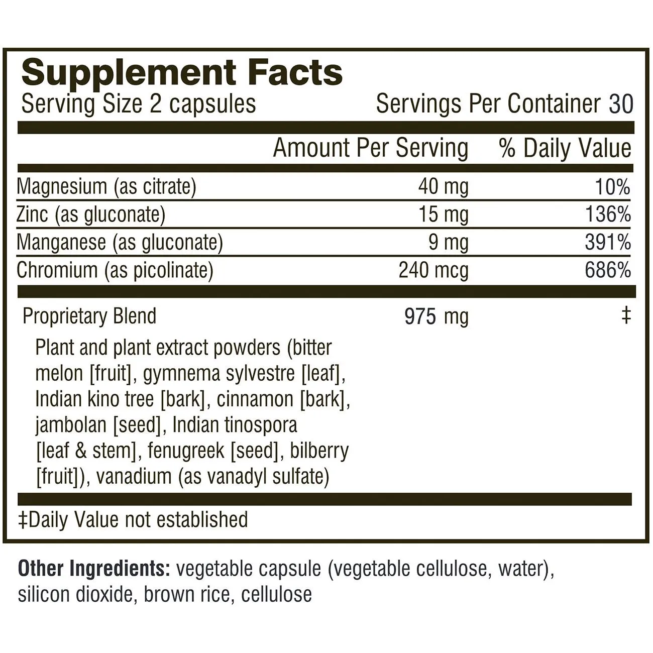 Good Sugar 60 Capsules by Doctor Wilson's Original Formulations