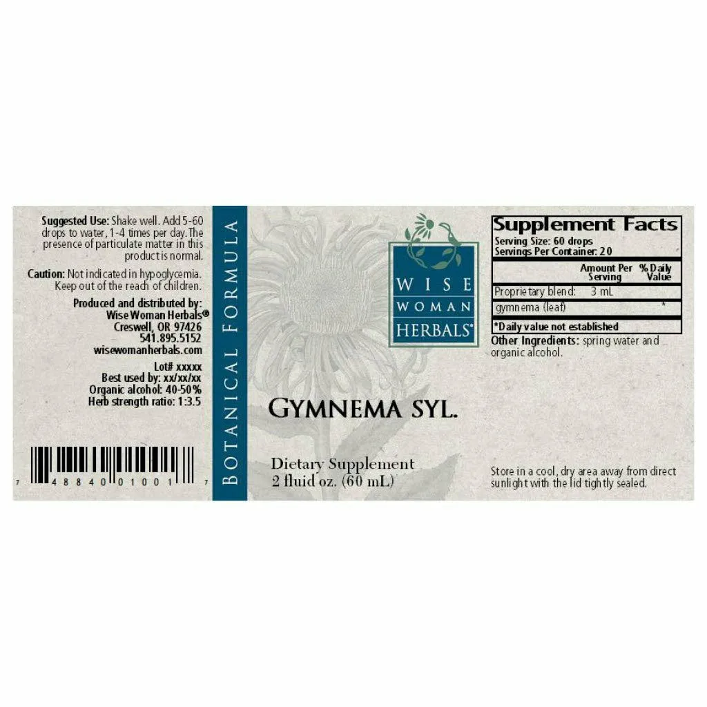 Gymnema (Gymnema sylvestre) 2 oz by Wise Woman Herbals