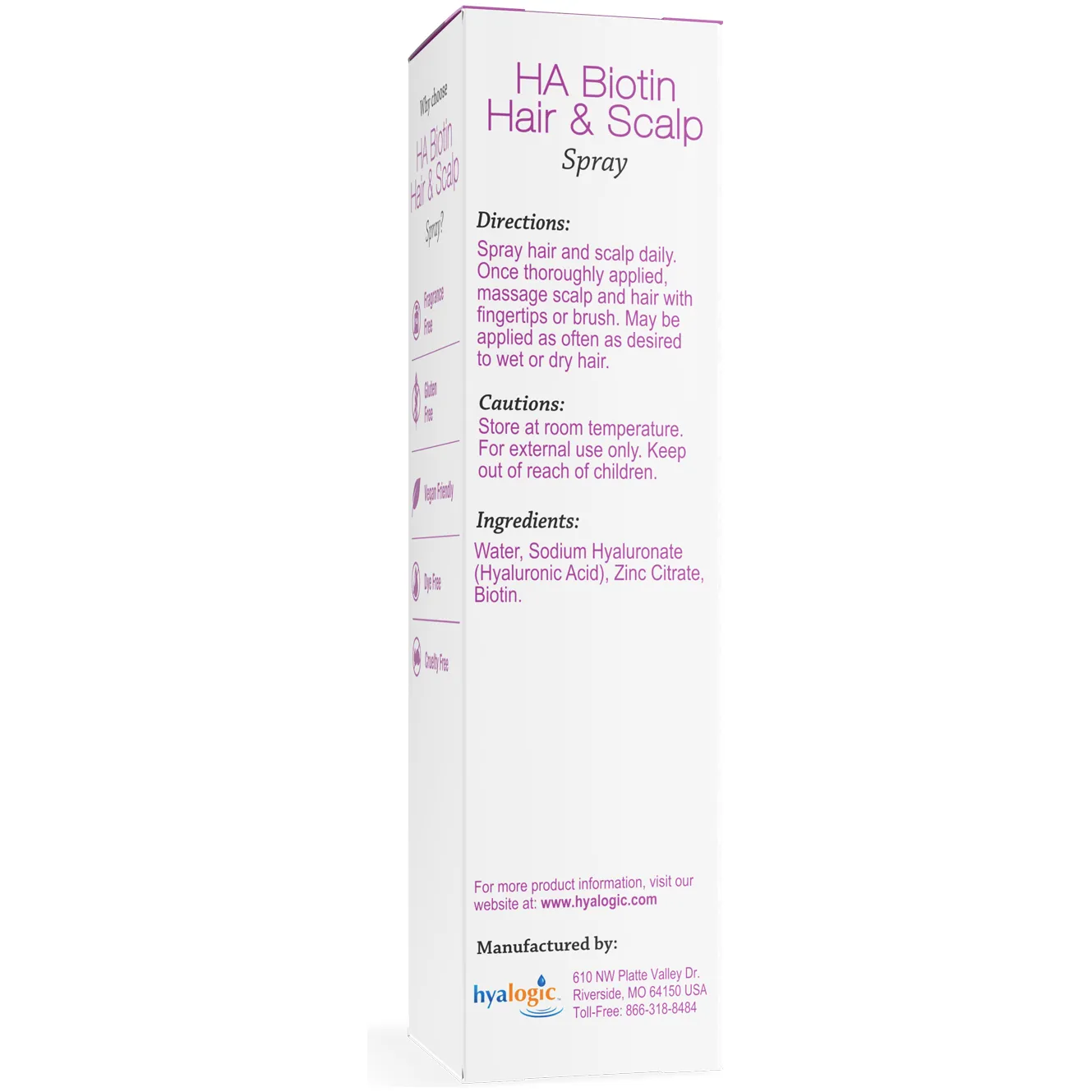 HA Biotin Hair & Scalp Spray 4 fl oz by Hyalogic