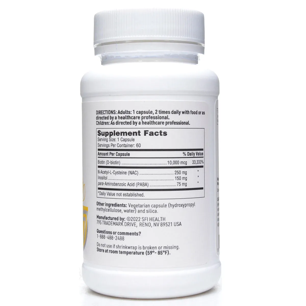 Hair and Nails Formula 60 Caps by Klaire Labs/SFI Health